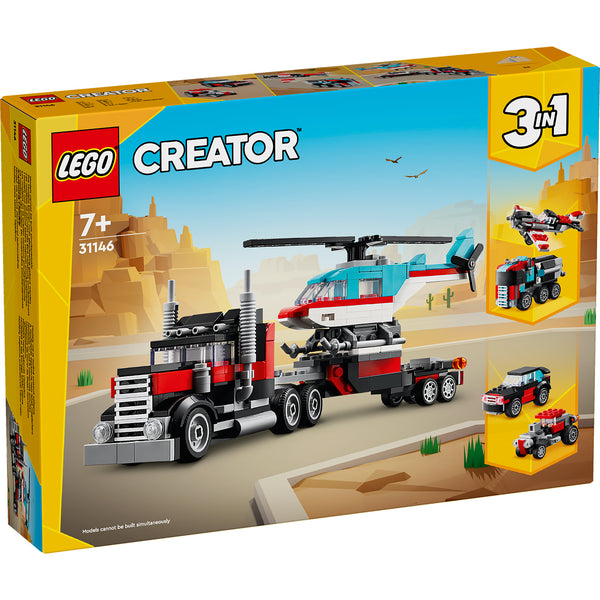 LEGO® Creator 3-in-1 Flatbed Truck with Helicopter
