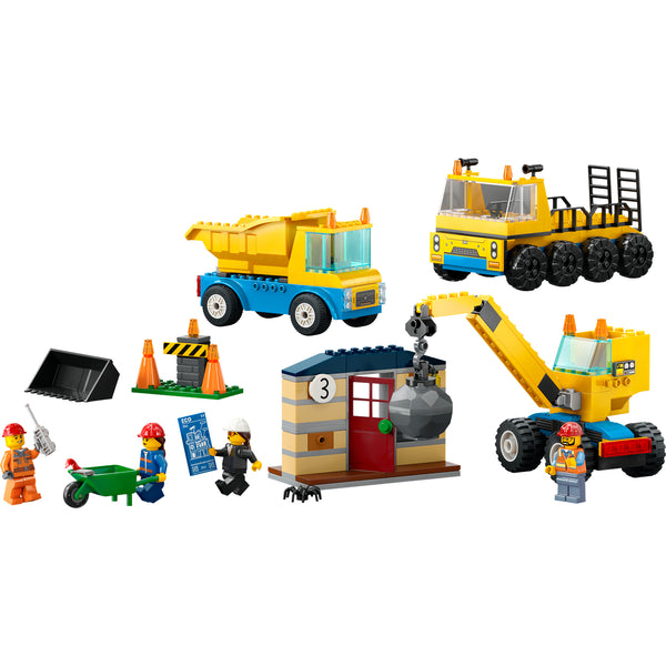 LEGO® City Construction Trucks and Wrecking Ball Crane