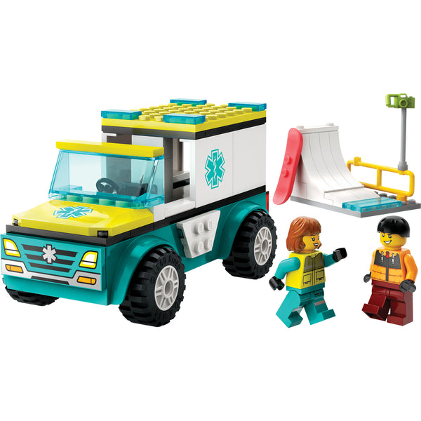 LEGO® City Emergency Ambulance and Snowboarder