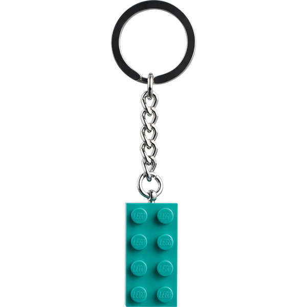 LEGO® Keyring 2x4 Stud – Bright Bluish Green