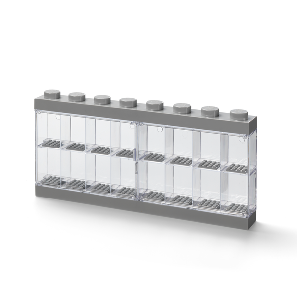 Lego Minifigure Display Case 16 - Grey