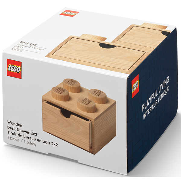 LEGO Wooden Desk Drawer 4 – Light Oak