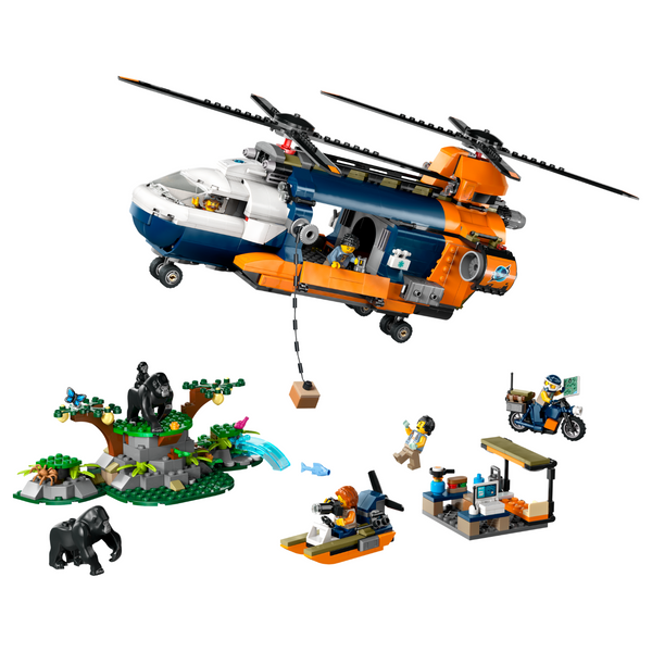 LEGO® City Jungle Explorer Helicopter at Base Camp