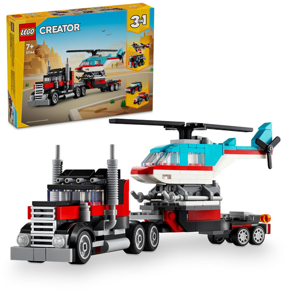 LEGO® Creator 3-in-1 Flatbed Truck with Helicopter