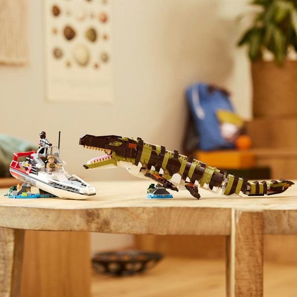 LEGO® Jurassic World Brick-Built Mosasaurus Boat Mission