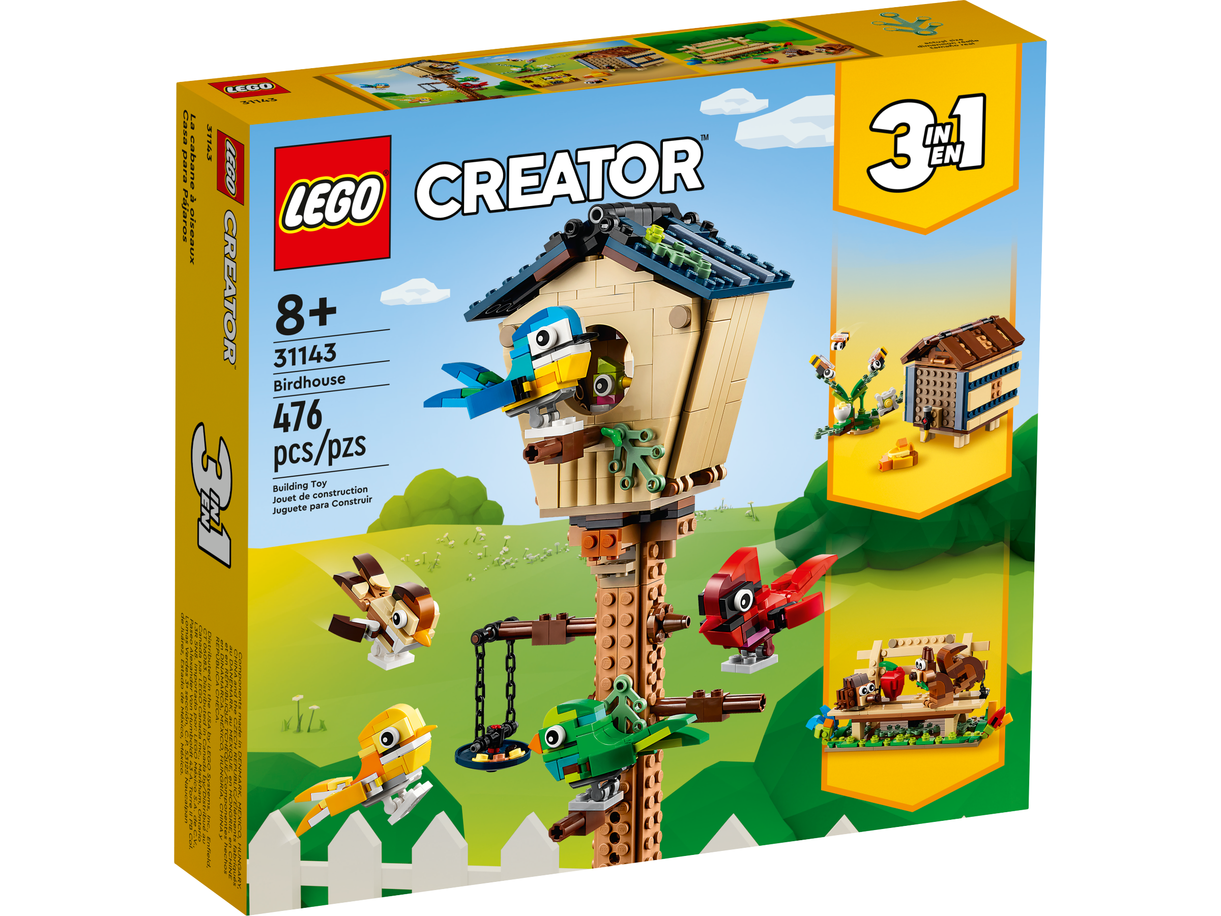 LEGO Creator 3en1 Perroquet Exotique - Grenouille - Set de Poissons - 31136