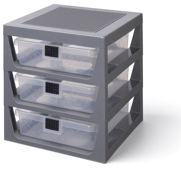 LEGO 3-Drawer Storage Rack - Dark Grey