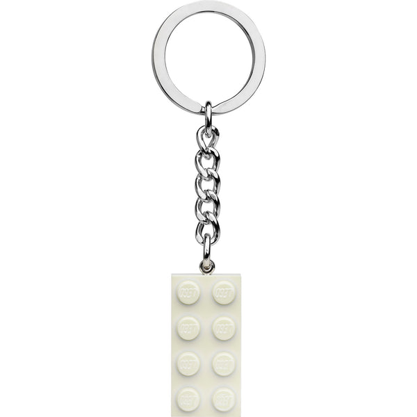 LEGO® Keyring 2x4 Stud – White