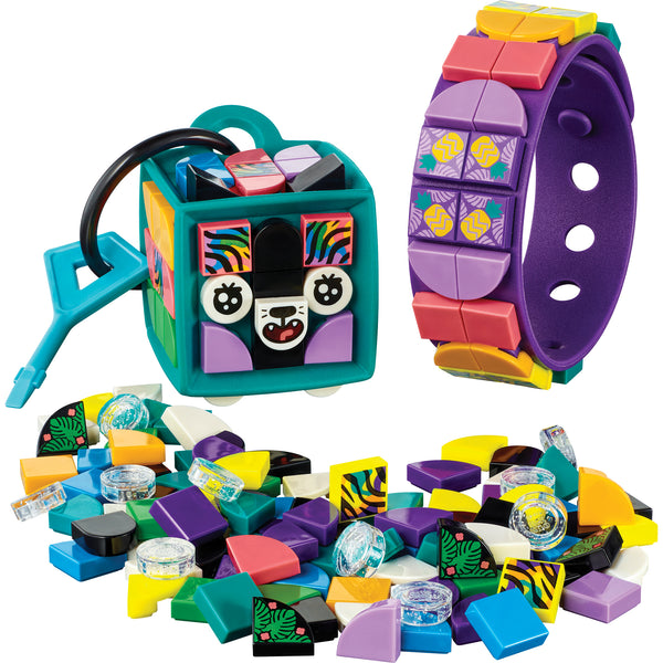 LEGO® DOTS™ Neon Tiger Bracelet & Bag Tag