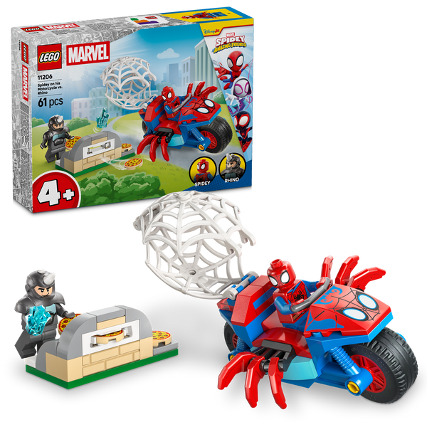 LEGO® | Marvel Spidey And His Amazing Friends Spidey on his Motorcycle vs. Rhino
