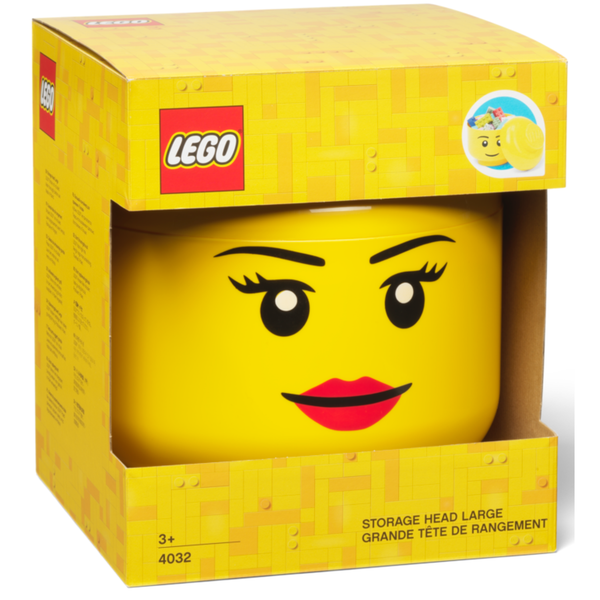 Lego Storage Head (Large) - Girl