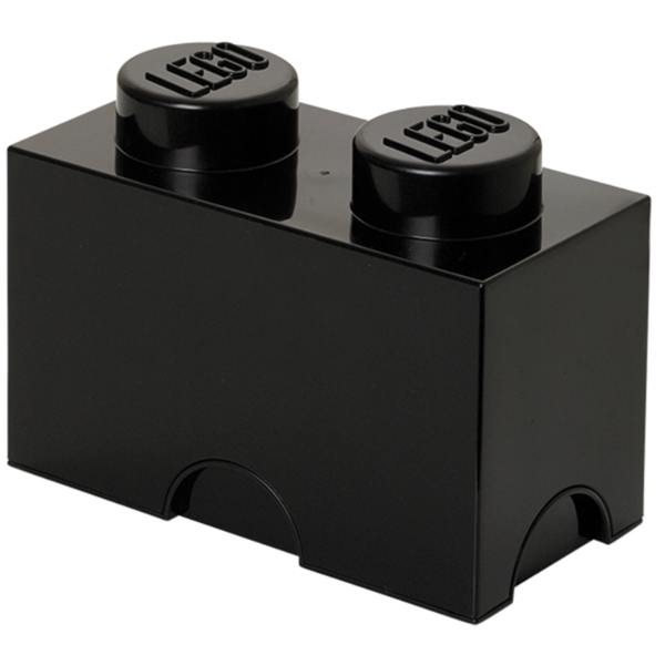 LEGO Storage Brick 2 Stud - Black