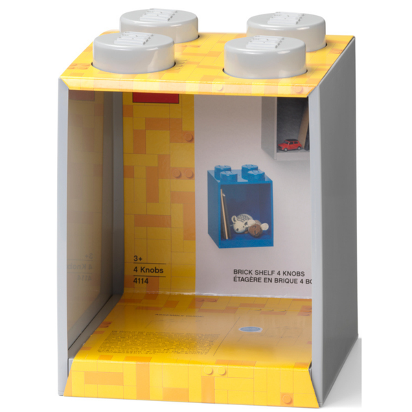 LEGO® 4-Stud Brick Shelf  - Medium Stone Grey