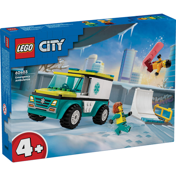 LEGO® City Emergency Ambulance and Snowboarder – AG LEGO