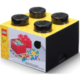 LEGO Storage Brick 4 Stud - Black
