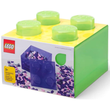 Lego Storage Brick 4 Top Lid - Translucent Light Green