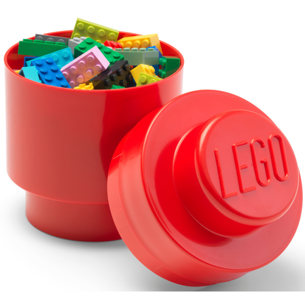 LEGO Storage Brick 1 Round - Red