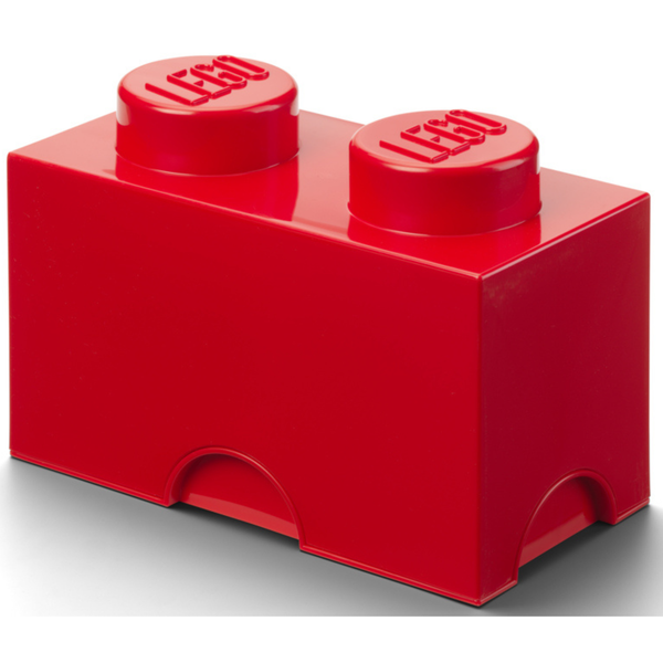 LEGO Storage Brick 2 Stud - Red