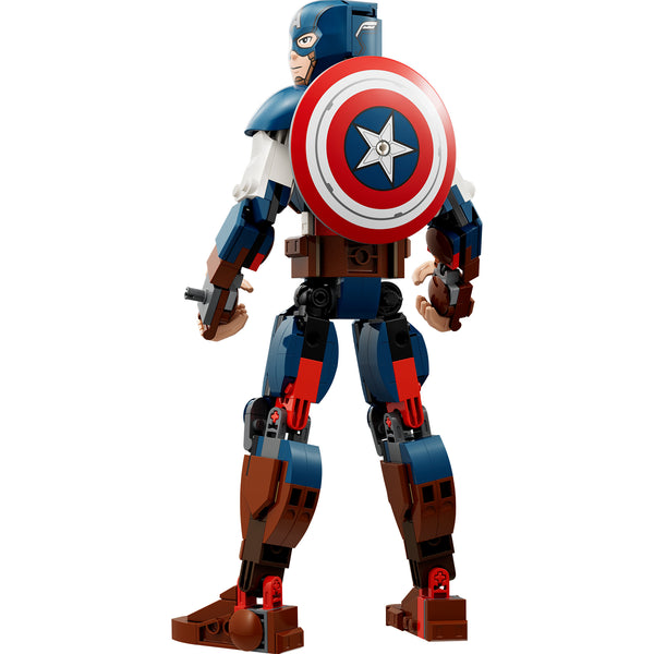 LEGO Marvel Captain America Construction Figure 76258 Buildable Marvel  Action Figure, Posable Marvel Collectible with Attachable Shield for Play  and Display, Avengers Toy for Boys and Girls Ages 8-12 