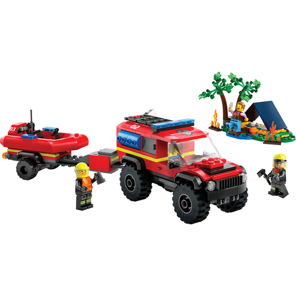 LEGO® City 4x4 Fire Truck with Rescue Boat