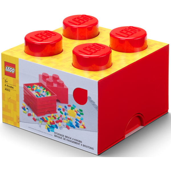 LEGO Storage Brick 4 Stud - Red