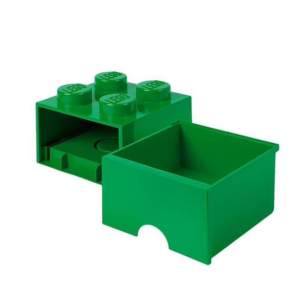 LEGO® 4-Stud Storage Brick Drawer - Dark Green