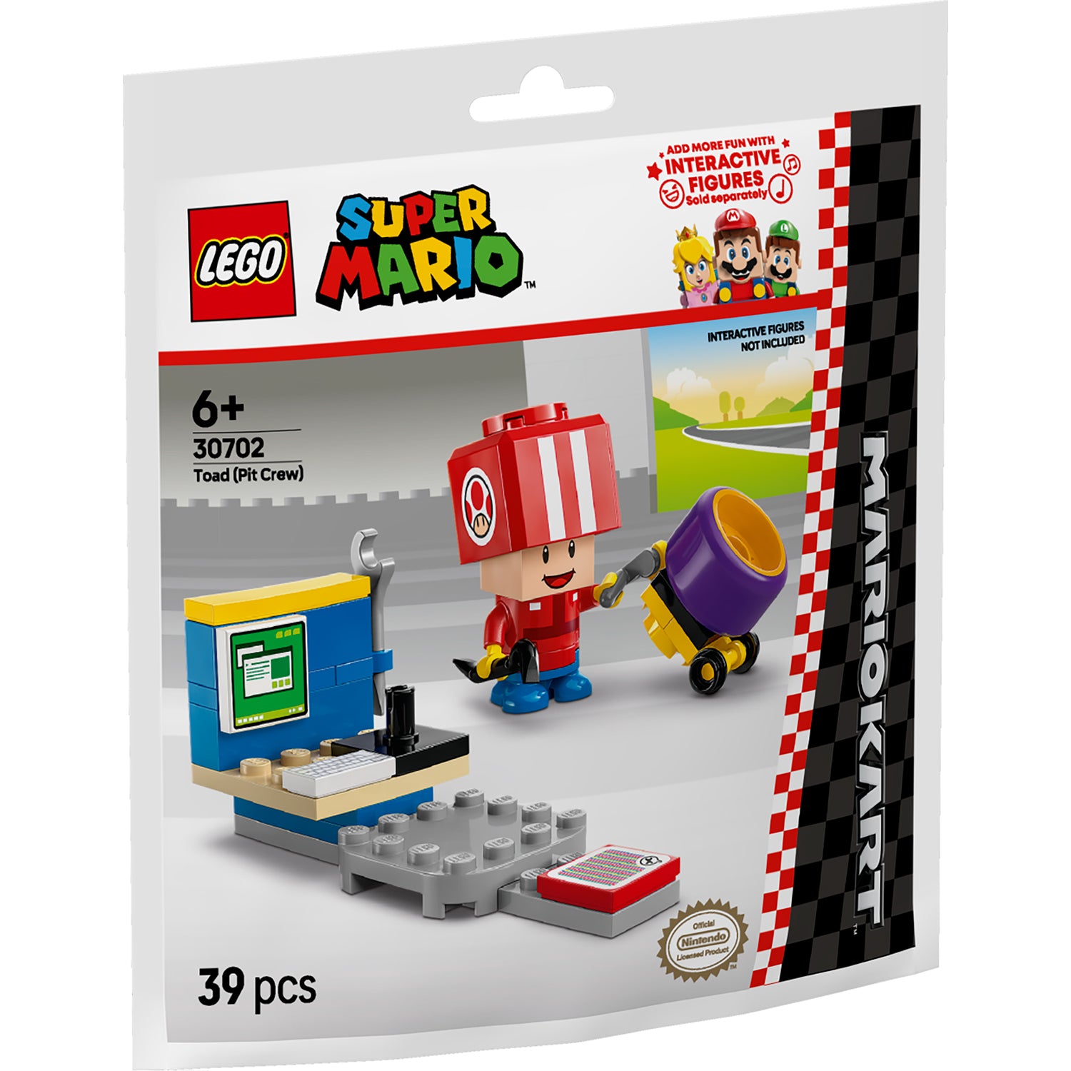 LEGO® Super Mario™ Mario Kart™ – Toad (Pit Crew) – AG LEGO® Certified ...