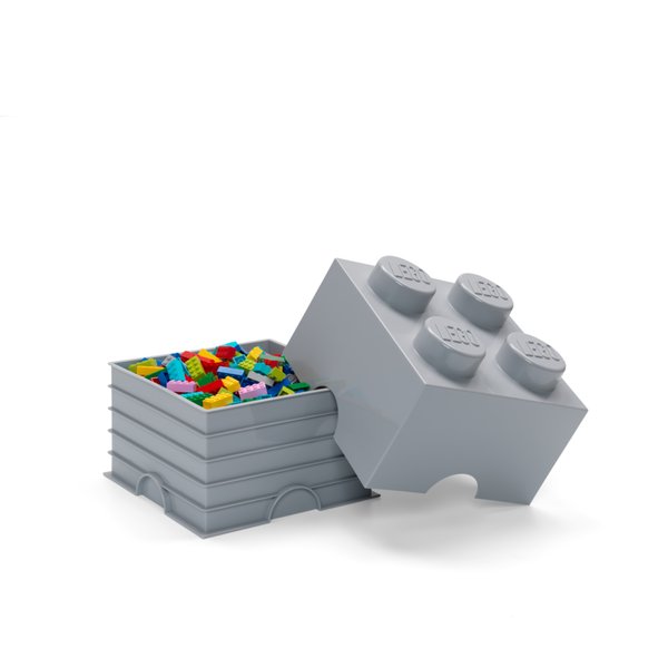 LEGO® Storage Brick 4 - Medium Stone Grey