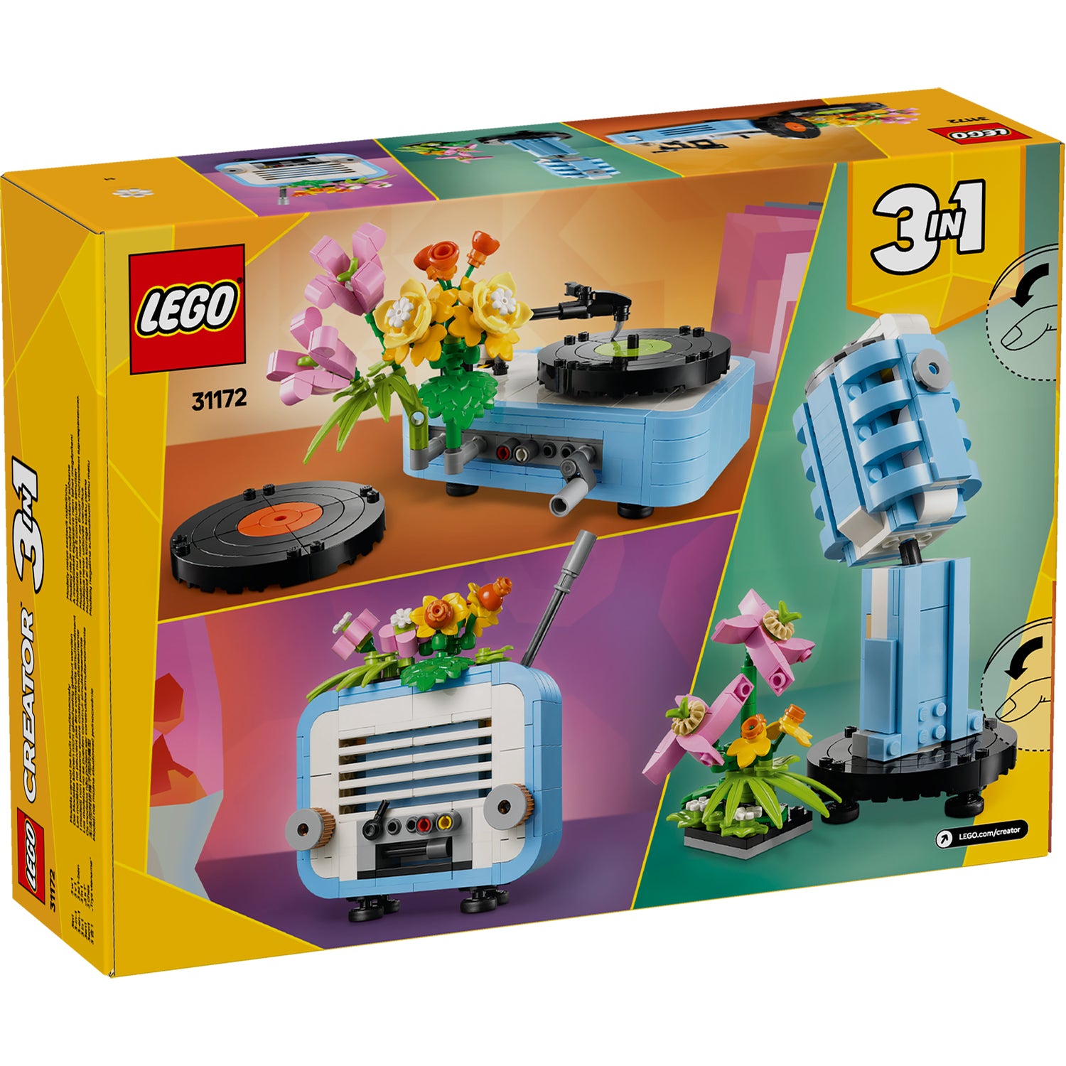LEGO® Creator 3-in-1 Record Player with Flowers – AG LEGO