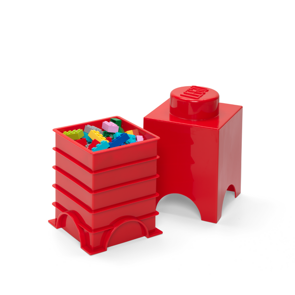 LEGO Storage Brick 1 Stud Square - Red