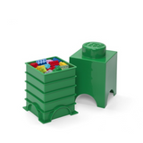 Lego Storage Brick 1 Square - Dark Green