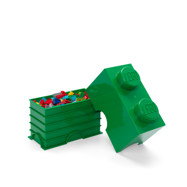 LEGO Storage Brick 2 Stud - Dark Green