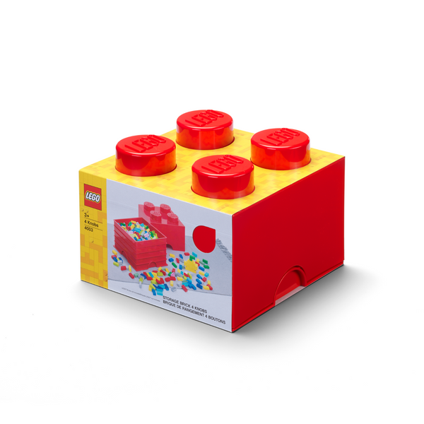 LEGO Storage Brick 4 Stud - Red