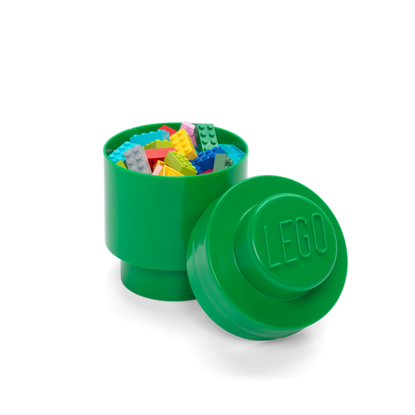 LEGO Storage Brick 1 Round  - Dark Green