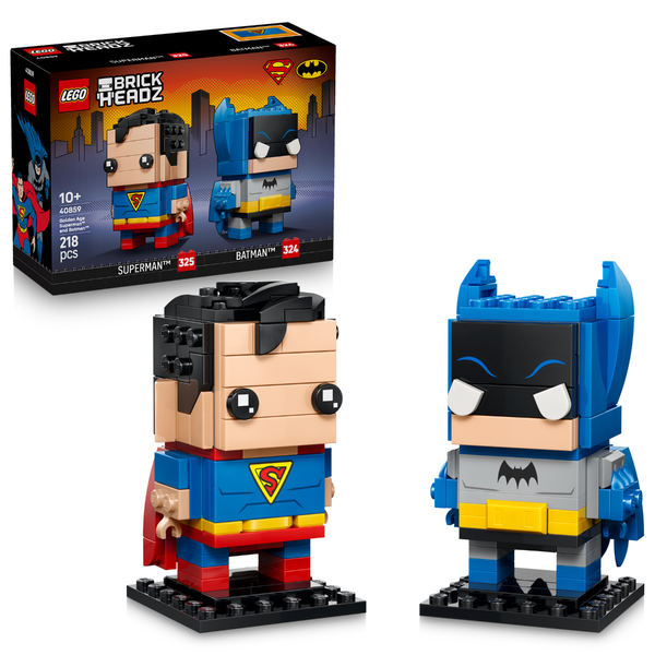 LEGO® BrickHeadz™ DC Golden Age Superman™ and Batman™ Figures