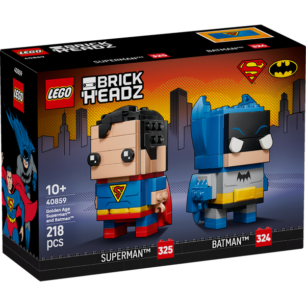 LEGO® BrickHeadz™ DC Golden Age Superman™ and Batman™ Figures