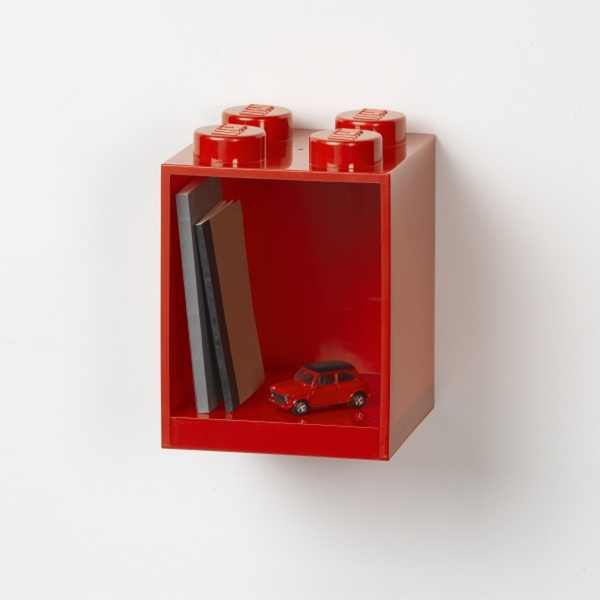 LEGO® 4-Stud Brick Shelf - Bright Red