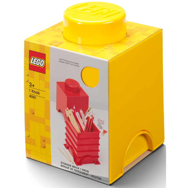 LEGO Storage Brick 1 Stud Square - Yellow