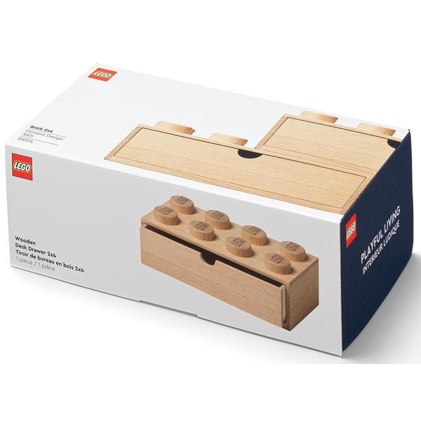 LEGO Wooden Desk Drawer 8 – Light Oak