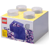 Lego Storage Brick 4 Top Lid - Glitter Translucent
