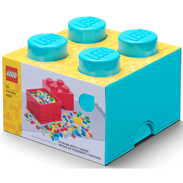 LEGO Storage Brick 4 Stud - Medium Azur