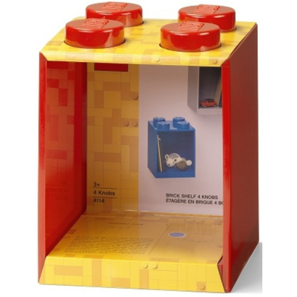 LEGO® 4-Stud Brick Shelf - Bright Red