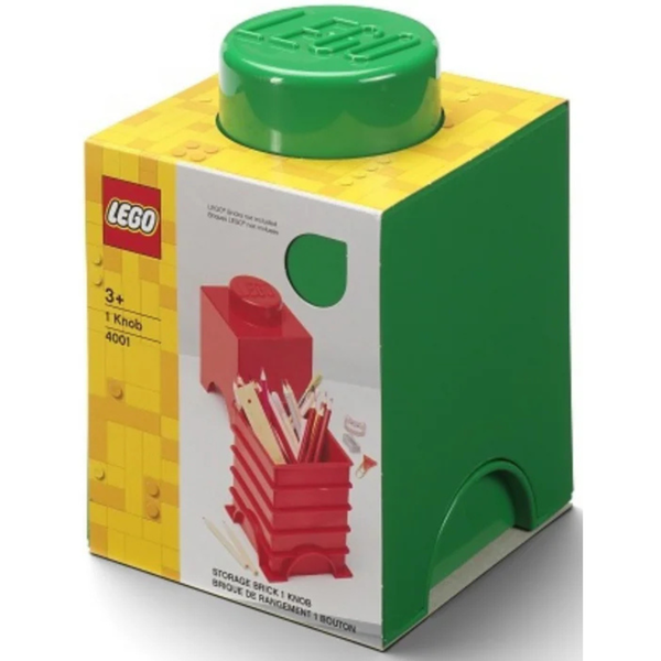 LEGO Storage Brick 1 Stud Square - Dark Green