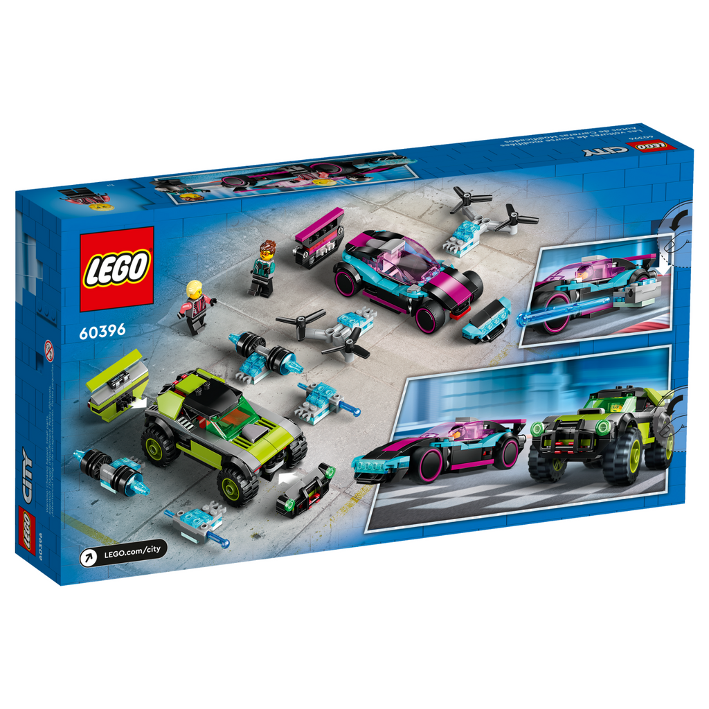LEGO City Modified Race Cars 60396 Toy Car Building Set, Includes 2 Model  Cars, Buildable Upgrades and 2 Driver Minifigures, Fun Toy for 6 Year Old