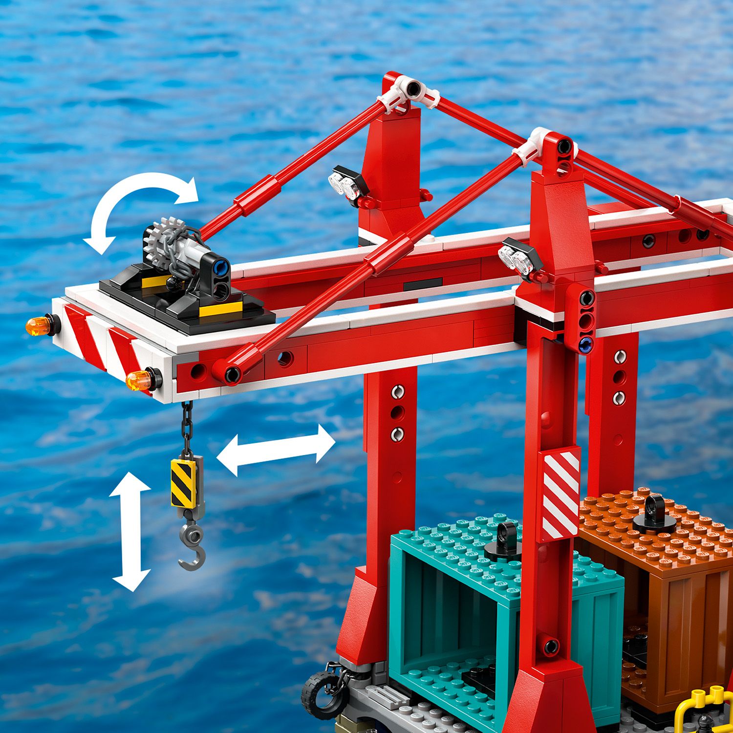 Lego cargo crane online