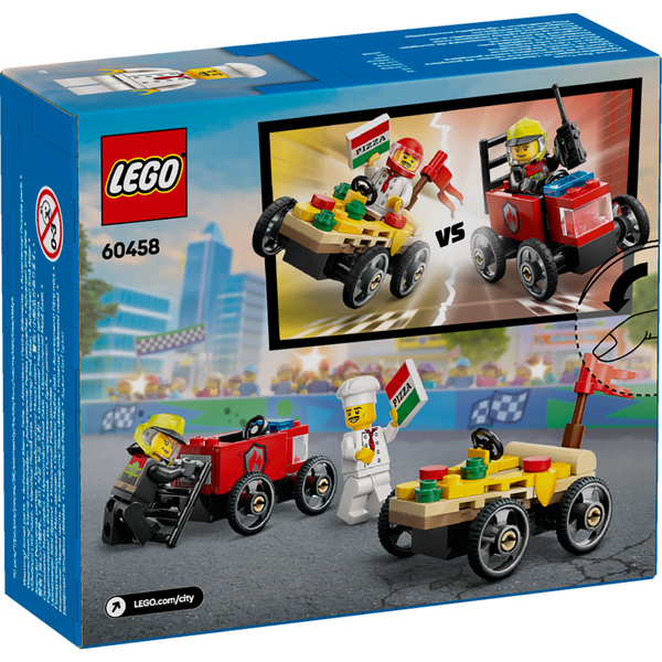 LEGO® City Pizza Fire Truck Race Car Pack – AG LEGO® Certified
