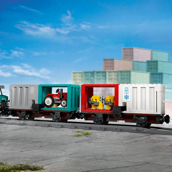 LEGO® City Harbor Freight Train with Crane & Truck