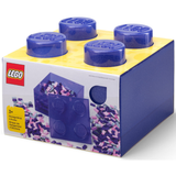 Lego Storage Brick 4 Top Lid - Glitter Violet