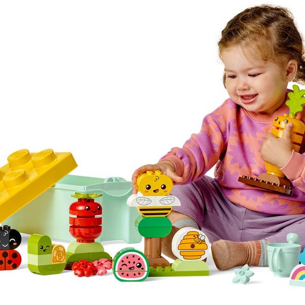 LEGO DUPLO My First Organic Garden Brick Box 10984, Stacking Toys for  Babies and Toddlers 1.5+ Years Old, Learning Toy with Ladybug, Bumblebee,  Fruit