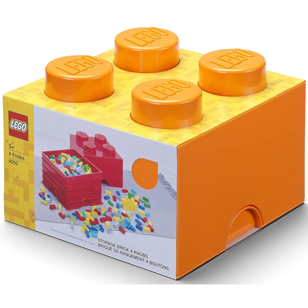 LEGO Storage Brick 4 Stud - Orange